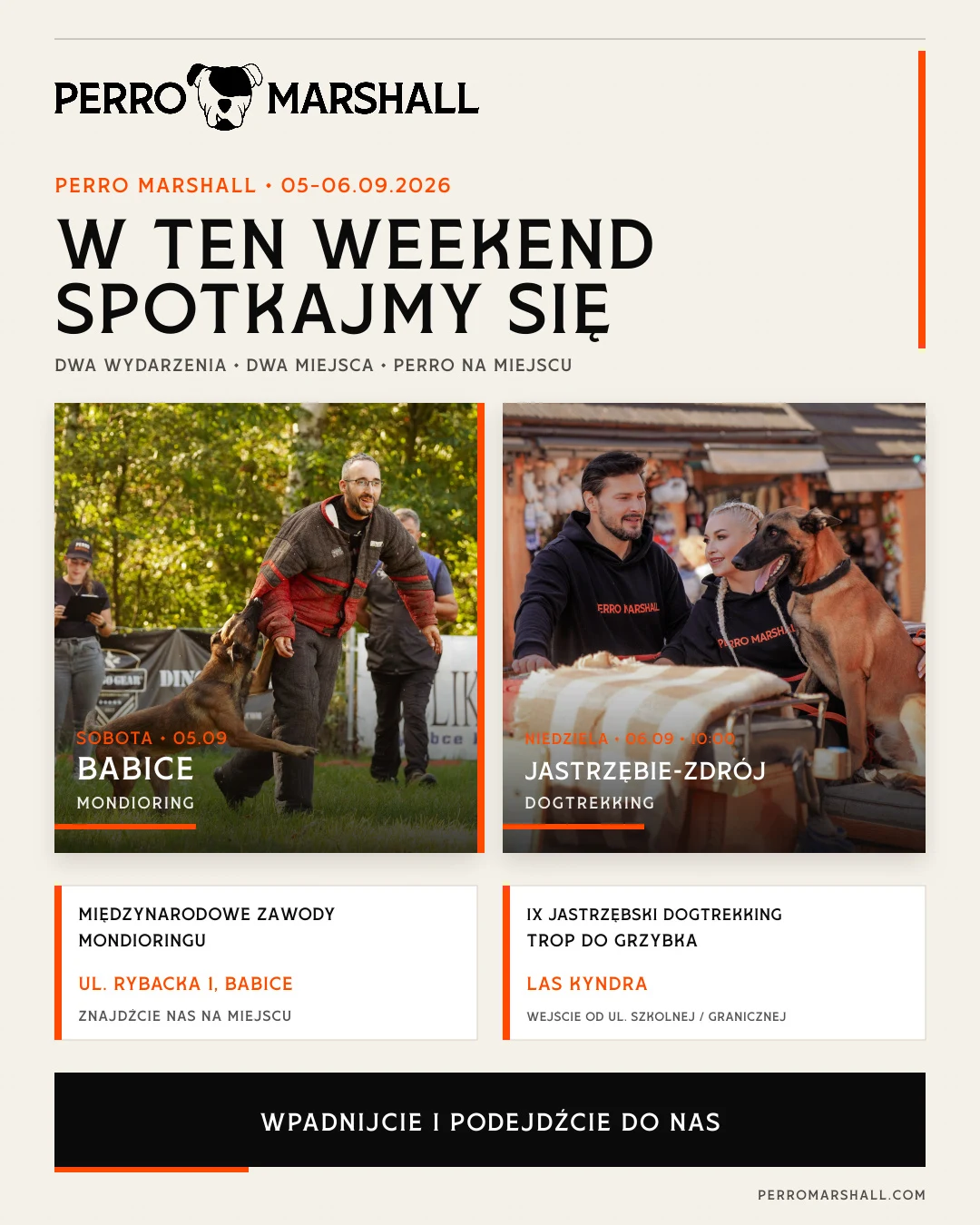Perro Marshall: Materiał komunikacji eventowej